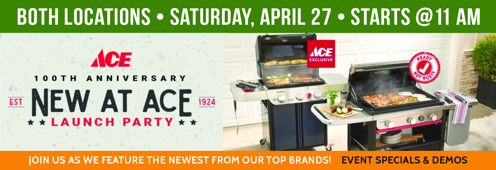 join us April 27 for the New at Ace Event
